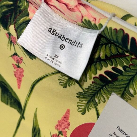 Agua Bendita x Target Peony Botanical/Stripe Print Reversible High-Waist Cheeky - Picture 7 of 8